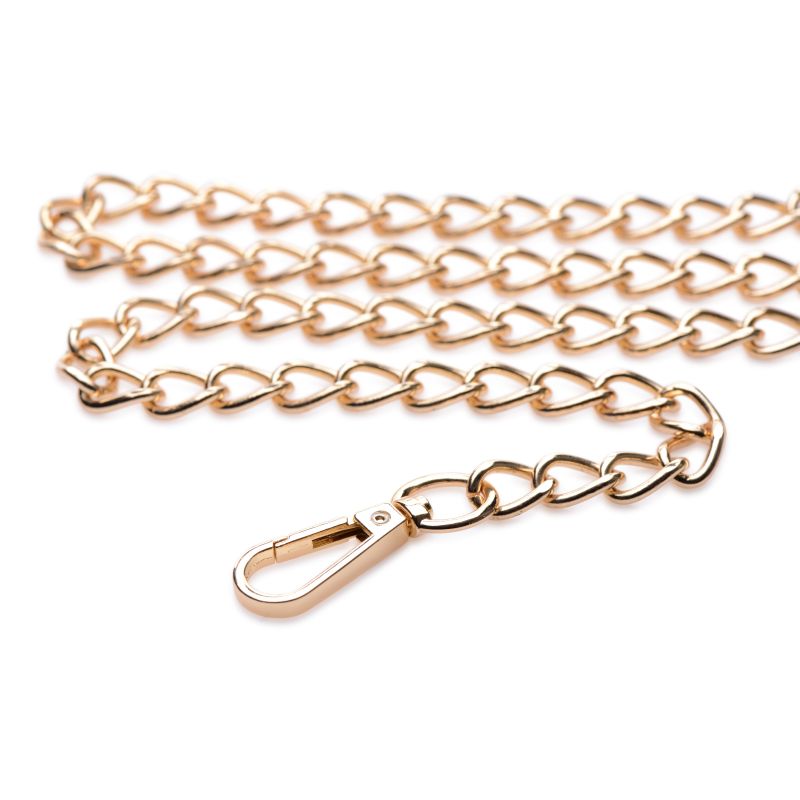 Master Series Leashed Lover Black/Gold Chain Leash