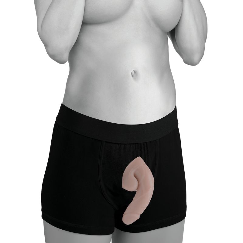 Strap U Large Bulge Soft Packer Dildo Light Skin Tone
