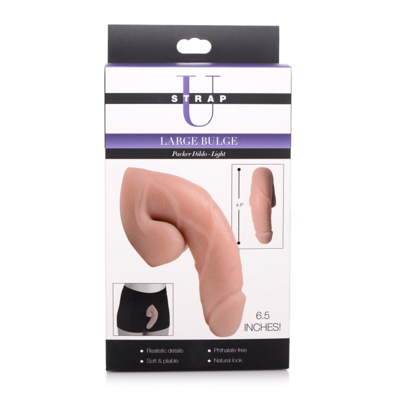 Strap U Large Bulge Soft Packer Dildo Light Skin Tone