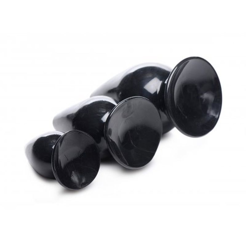 Master Series Triple Cones 3 Pc Anal Plug Set Black