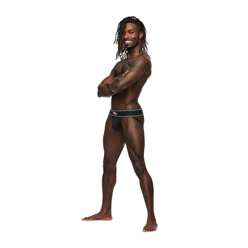 Male Power Modal Rib Jock Black Size S/M or L/XL