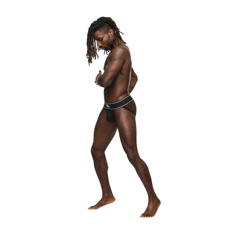Male Power Modal Rib Jock Black Size S/M or L/XL