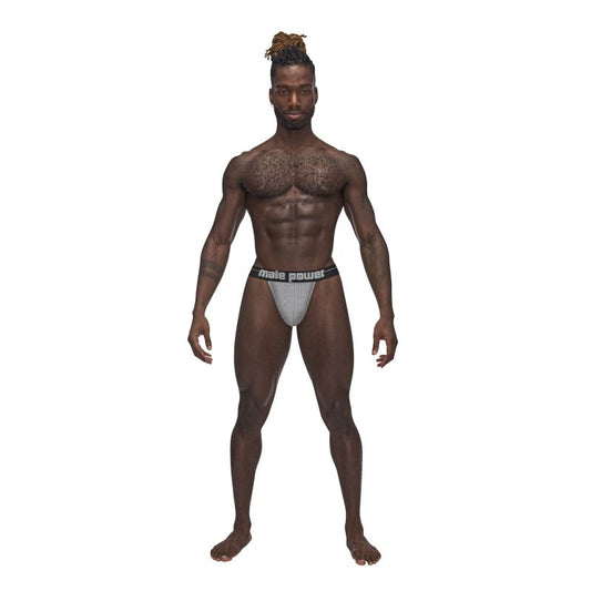 Male Power Sexagon Micro V Thong Grey Size S/M or L/XL
