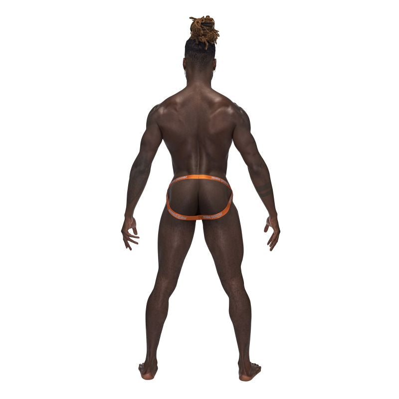 Male Power Casanova Uplift Jock Grey/Orange Size L/XL