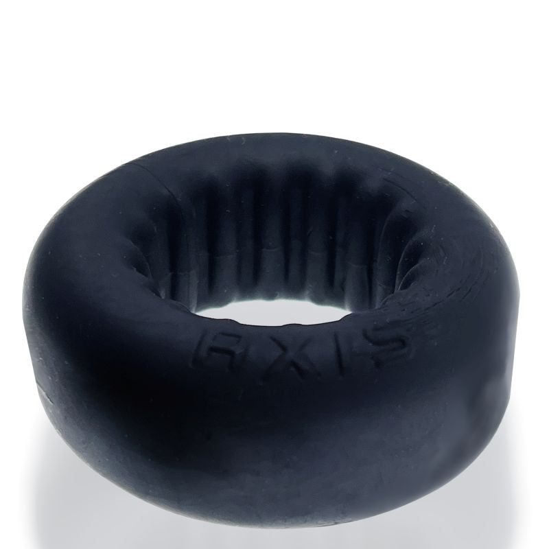 OxBalls Axis Inner Ribbed Griphold Cockring Cock Ring BLACK ICE