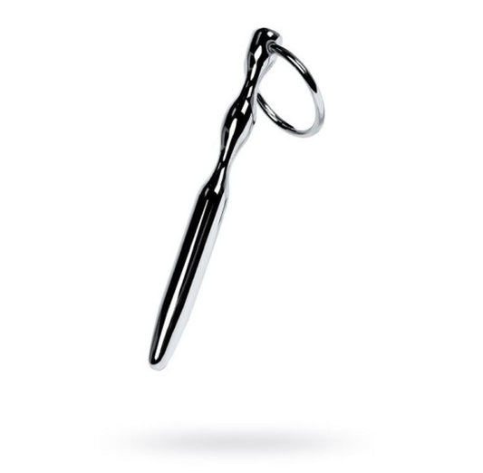 Metal | Silver Metal Bullet Shaped Urethral Plug w Ring
