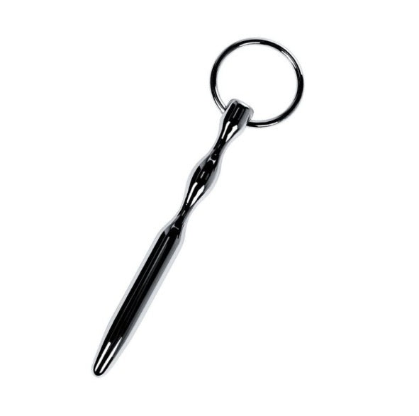 Metal | Silver Metal Bullet Shaped Urethral Plug w Ring
