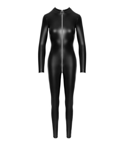 Noir Power Wetlook Catsuit w Front Zipper Size S/M/L/XL