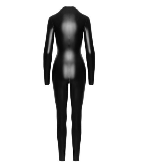 Noir Power Wetlook Catsuit w Front Zipper Size S/M/L/XL