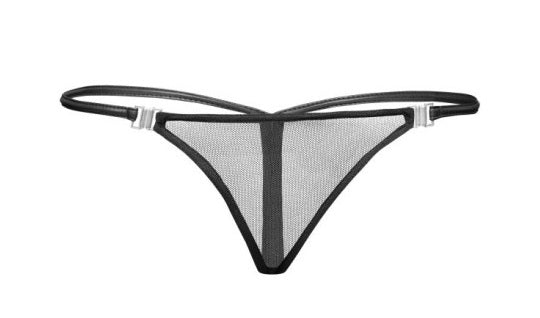 Noir Inviting Tulle G-String Black Size S/M/L