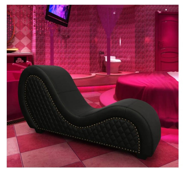 Daytona | Kama Sutra Mebon Chaise Love Lounge Studded and Quilted Black