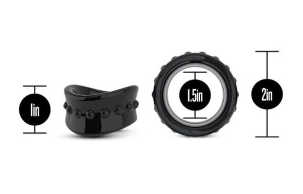 Blush Novelties | Stay Hard Beef Ball Stretcher Snug 1.5" Black