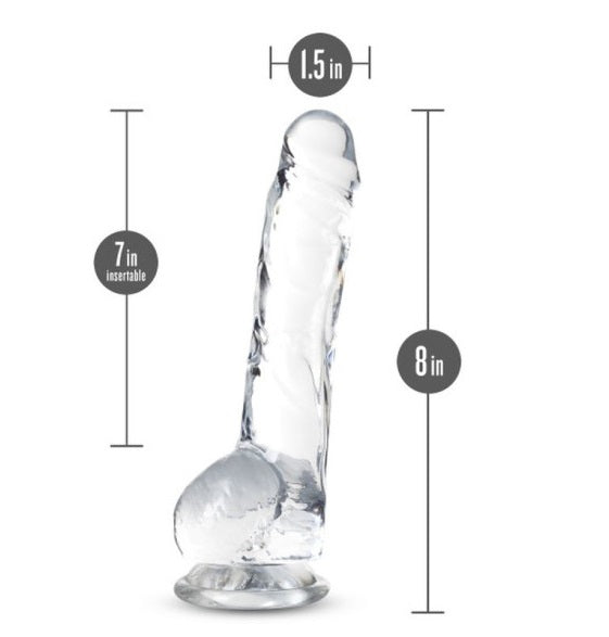 Blush Novelties Naturally Yours 8" Crystaline Dildo Diamond