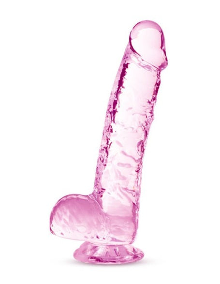 Blush Novelties Naturally Yours 6" Crystaline Dildo Rose