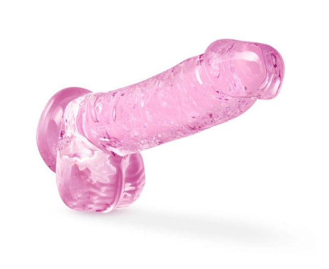 Blush Novelties Naturally Yours 6" Crystaline Dildo Rose