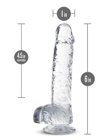 Blush Novelties Naturally Yours 6" Crystaline Dildo Diamond