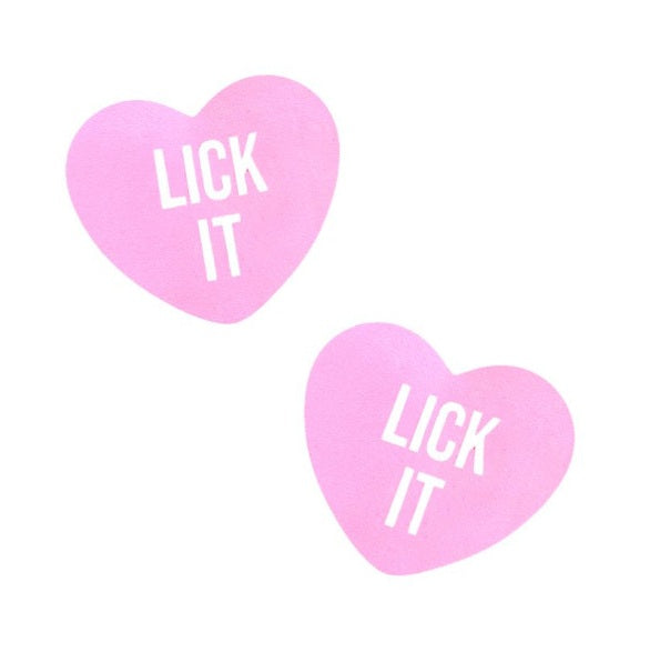 Neva Nude Lick It Love Heart Pasties