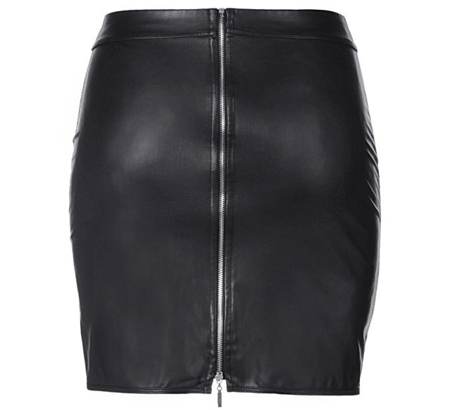 Axami Lingerie Stretch Wetlook Mesh Criss Cross Skirt Black Size S/M/L/XL