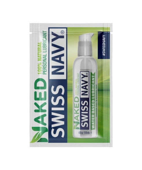 Swiss Navy Naked All Natural Water Based Lubricant 5ml Sachets (100 Pack)