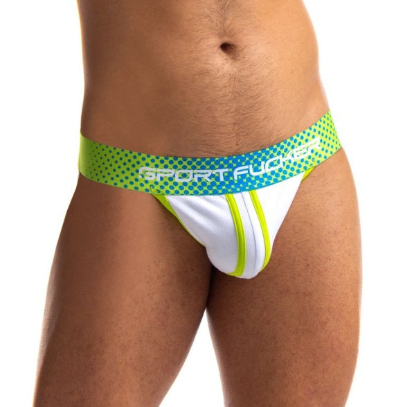 Sport Fucker Jersey Jock Green/White Size L