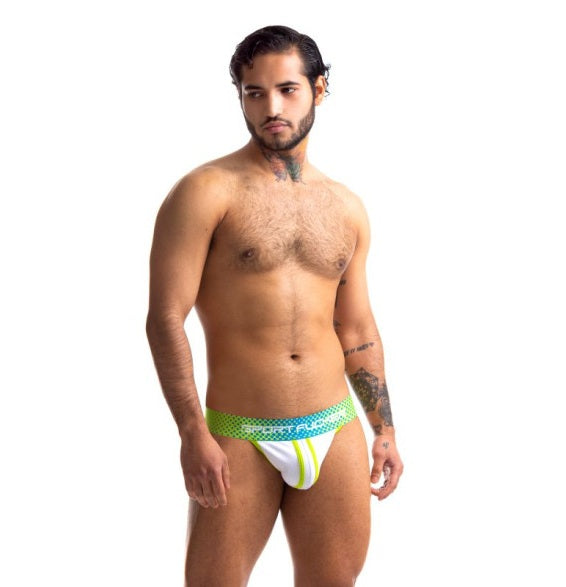 Sport Fucker Jersey Jock Green/White Size L