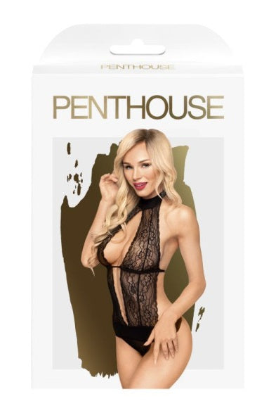 Penthouse Perfect Lover Bodysuit Black Size M/L or L/XL