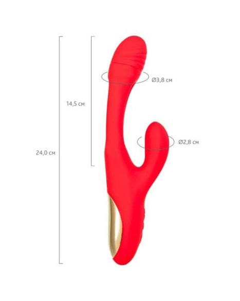 JOS Patti Moving Tongue Rabbit Vibrator Red