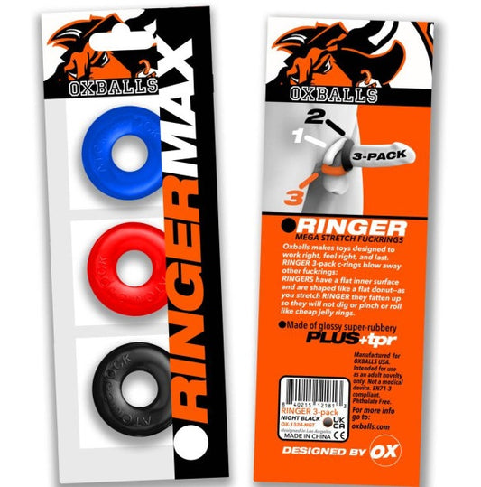 OxBalls RINGER Cockrings Cock Ring Multicolor 3 Pack