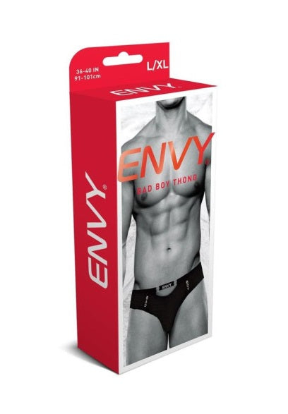 Envy Bad Boy Thong Black Size S/M or M/L or L/XL