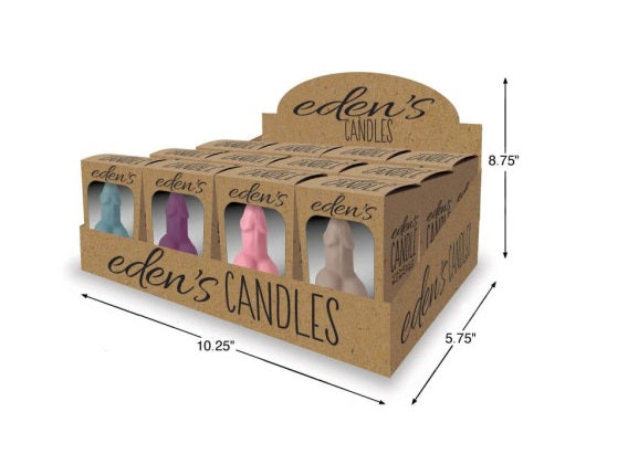 Little Genie | Eden’s Candle Vanilla Scented Penis POP Display of 12 Candles