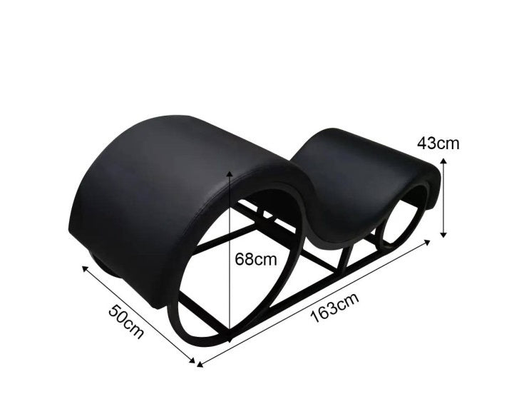 Daytona | Kama Sutra Mebon Chaise Love Lounge Orange with Metal Frame and LED