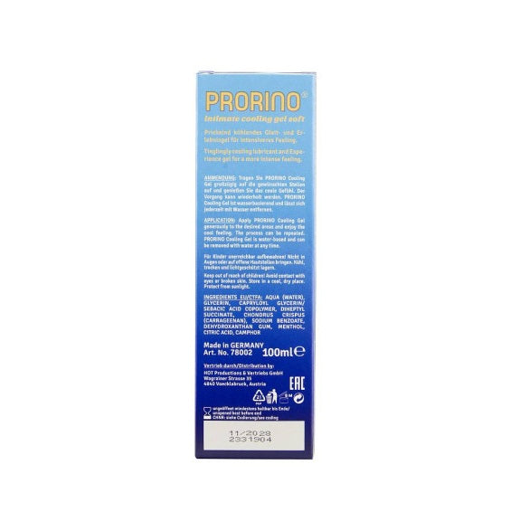 HOT PRORINO Cooling Gel Soft Lubricant 100ml