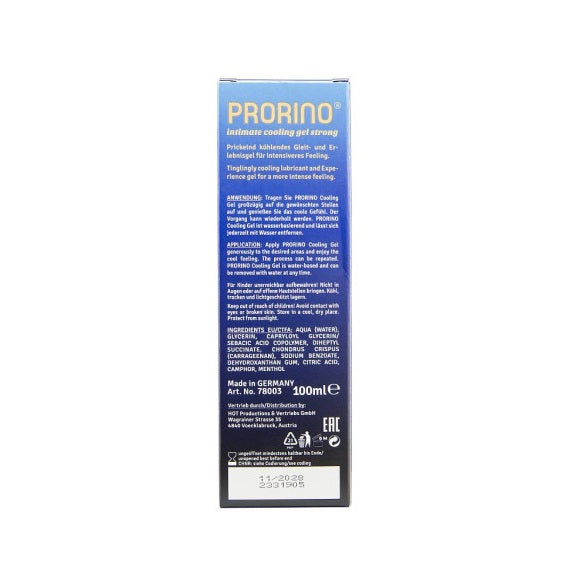 HOT PRORINO Cooling Gel Strong Lubricant 100ml