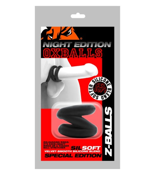 OxBalls Z-Balls Zig-Zag Cock Ring / Ball Stretcher Night