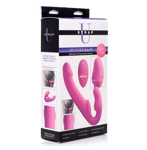 Strap U Worlds 1st Remote Control Inflatable Ergo-Fit Strapless Strap-On