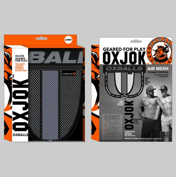 OxBalls Airmesh Swagger Jockstrap Tar Black Size S/M/L/XL