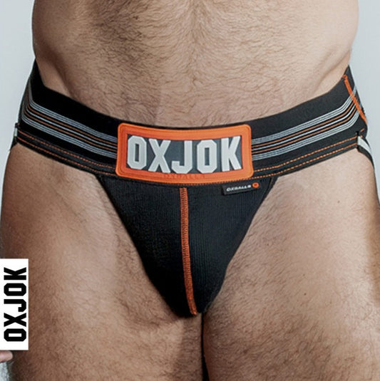 OxBalls Slingjock Upthrust Slider-Strap Jock Black Iron Size S/M/L/XL