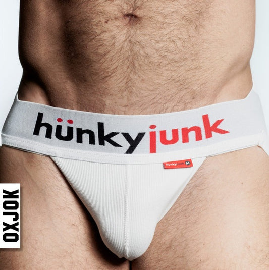 OxBalls Hunker Slider Strap Jock White Snow Size S/M/L/XL