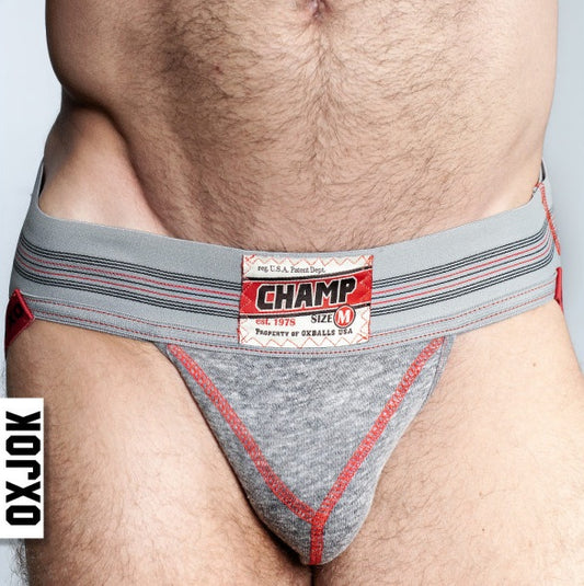 OxBalls Champ Vintage Jockstrap Gray Heather Size S/M/L/XL