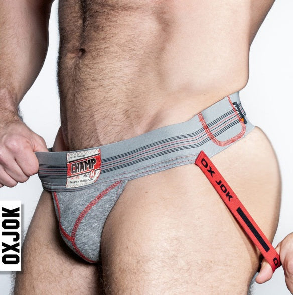 OxBalls Champ Vintage Jockstrap Gray Heather Size S/M/L/XL