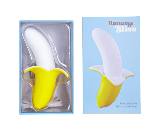 BMS Banana Bliss 13cm Silicone Slimline Vibrator Massager