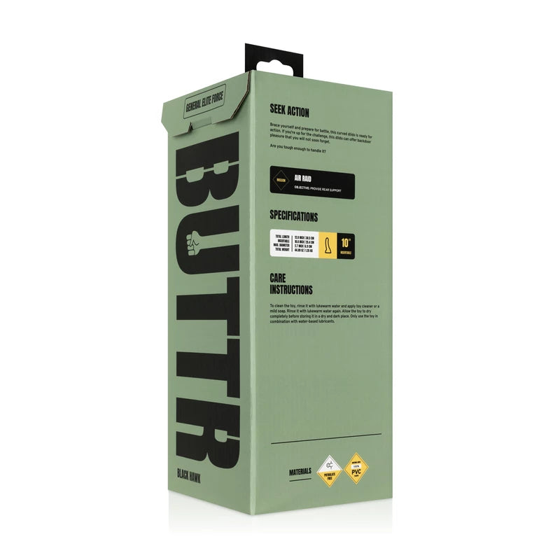 BUTTR Black Hawk Curved Anal Dildo