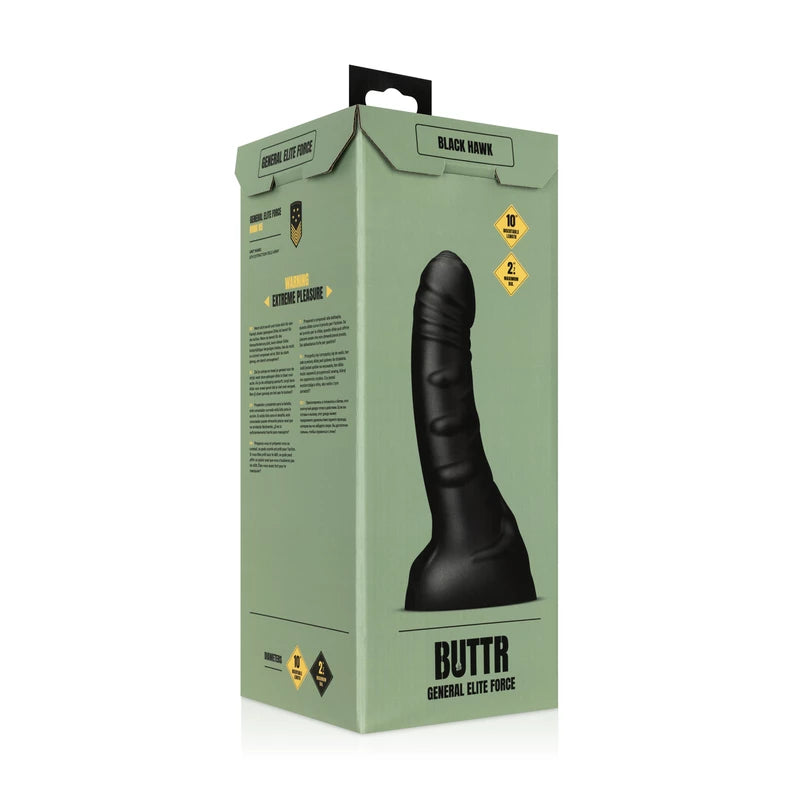 BUTTR Black Hawk Curved Anal Dildo