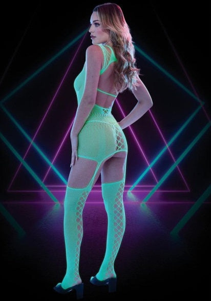 Lapdance Glow In The Dark Bodystocking Size OS
