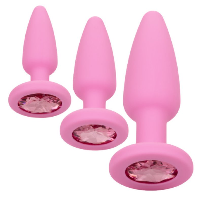 CalExotics | First Time Crystal Booty Kit with Gem Base - Pink