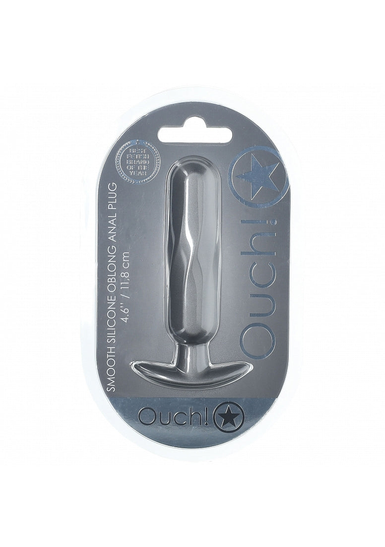 Shots Toys | Ouch! - Oblong Anal Plug - Silicone - Gun Metal