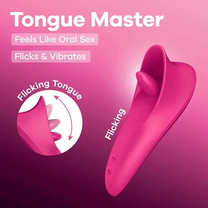 Satisfyer Tongue Master - Pink Flicking Clitoral Stimulator Vibrator