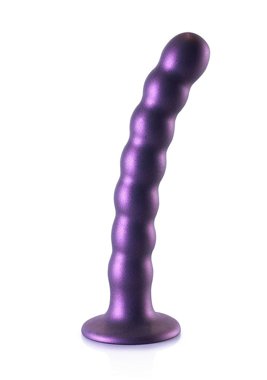 Shots Toys | OUCH! Beaded G-Spot Dildo - 6.5" / 16.5 cm - Metallic Purple