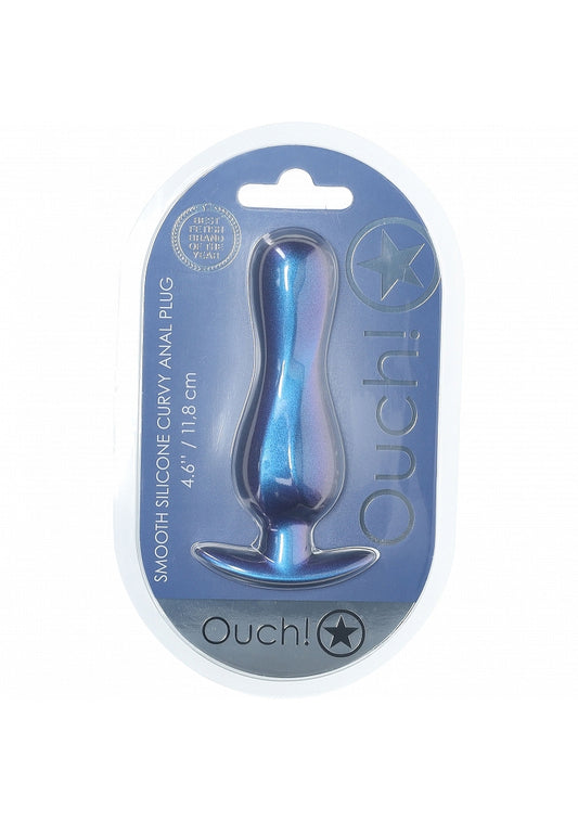 Shots Toys | OUCH! Curvy Anal Plug - Metallic Blue