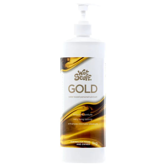 Wet Stuff Gold Water Based Personal Edible Lube Lubricant Pump Bottle 1kg